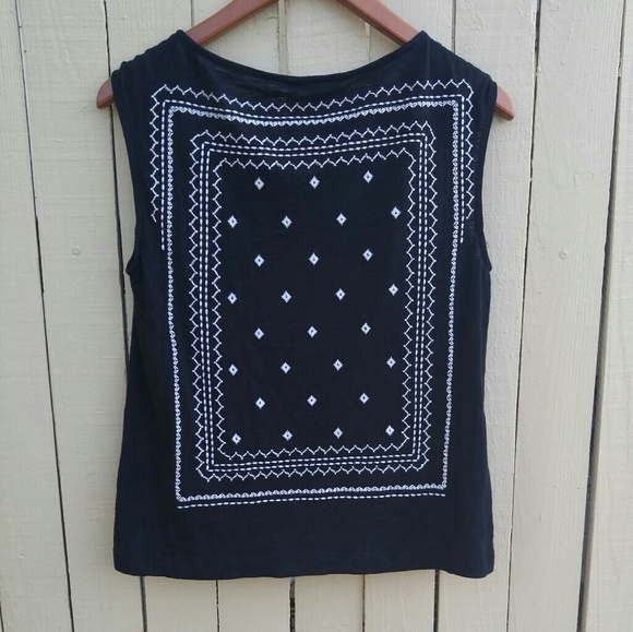 Banana Republic Black Tank with White Detail. - Picture 5 of 5